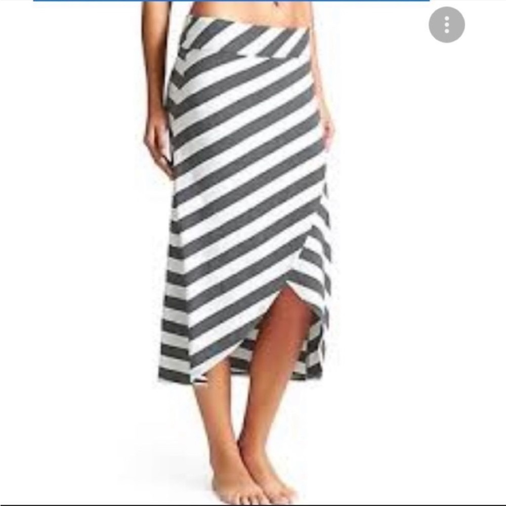 Athleta Faux Wrap Striped Skirt